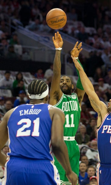 Irving, Horford lead Celtics past 76ers for 1st win (Oct 20, 2017)